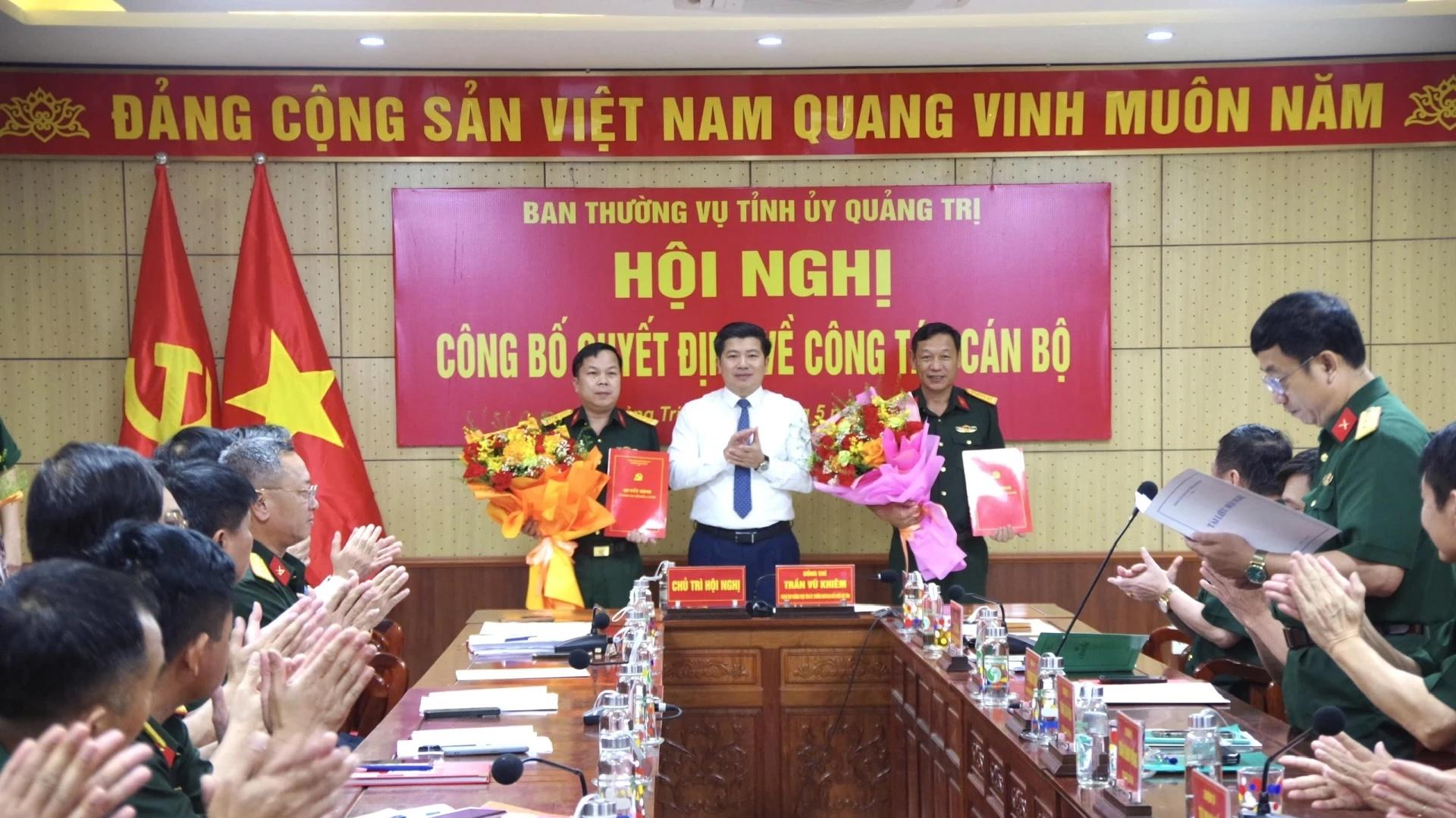 Đảng ủy Quân sự tỉnh công bố quyết định về công tác cán bộ